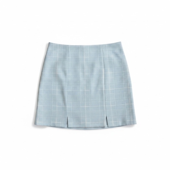 Tally Weijl Dresses & Skirts - Clueless Elegant Sky Blue Checkered Mini Skirt size S